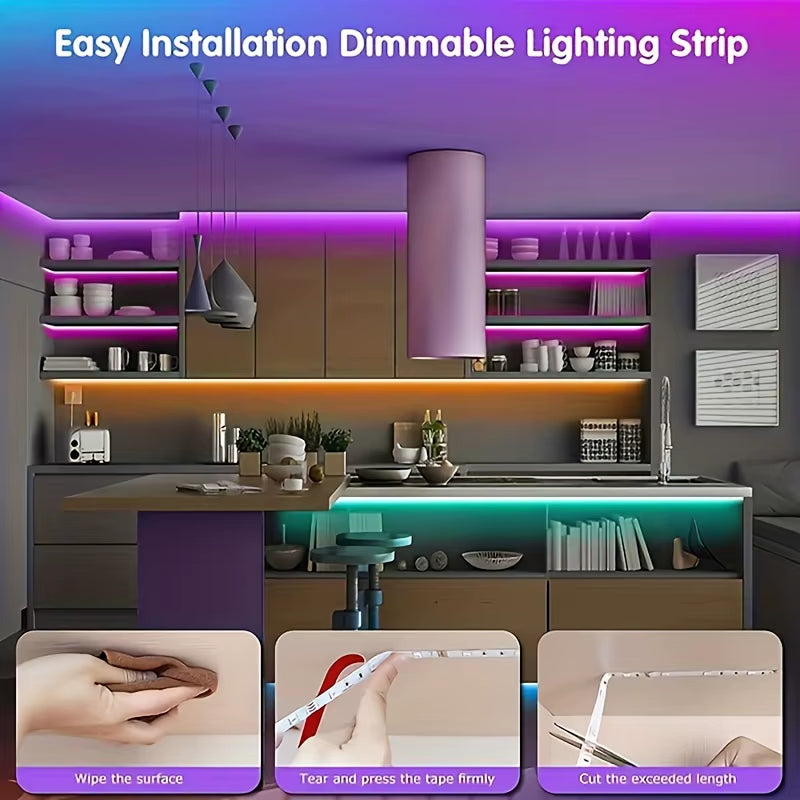 Led Strip Lights 44Keys APP Music Sync Remote Control USB 5V 1M-40M RGB Flexible Tape for Room Decoration TV Backlight Diode