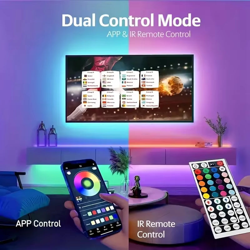 Led Strip Lights 44Keys APP Music Sync Remote Control USB 5V 1M-40M RGB Flexible Tape for Room Decoration TV Backlight Diode